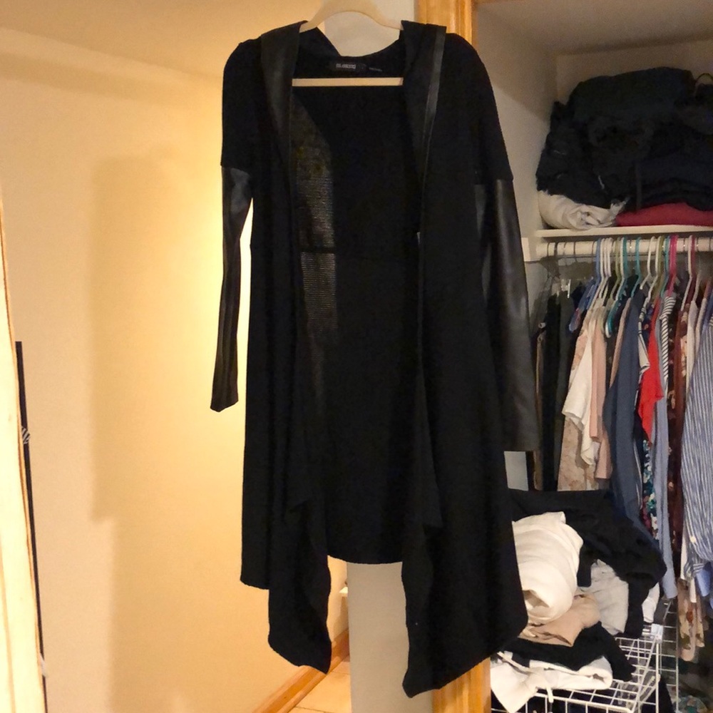 New blankNYC cardigan with hood